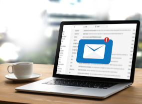 Laptop with email